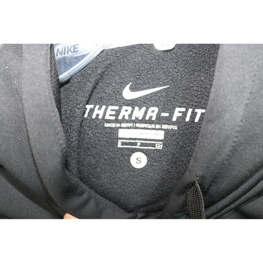 Nike‎ Therma Fit Black Hoodie Men's Size S Athletic Pullover Sportswear